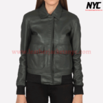 Westa A-2 Bomber Green Leather Jacket