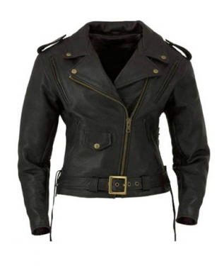 Women Motorbike Leather Jacket