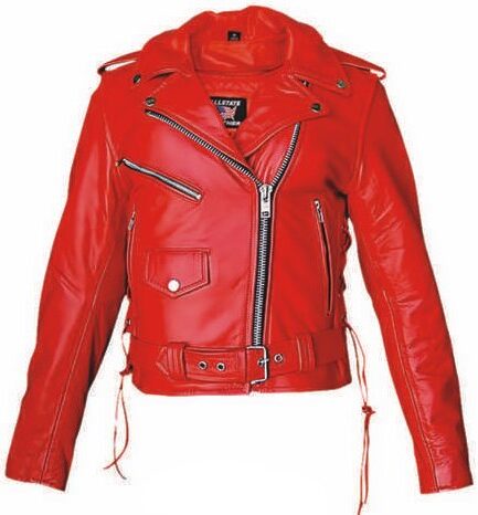 Women Motorbike Racing Leather Jacket