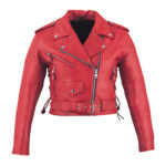 Women Motorbike Sport Leather Jacket