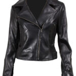 Women Motorcycle Leather Jacket