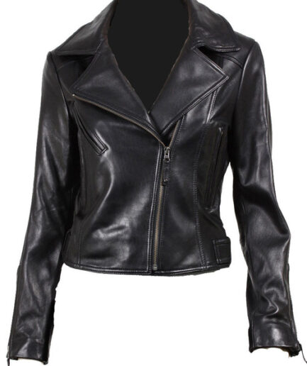 Women Motorcycle Leather Jacket