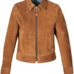 Women's Cow Suede Trucker Jacket