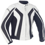 White/Black Motorbike Racing Leather Jacket