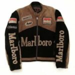 Rare Marlboro Man Formula Racing McQueen Leather Jacket