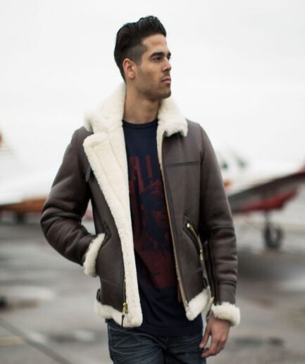Men B3 Sheepskin Bomber Jacket