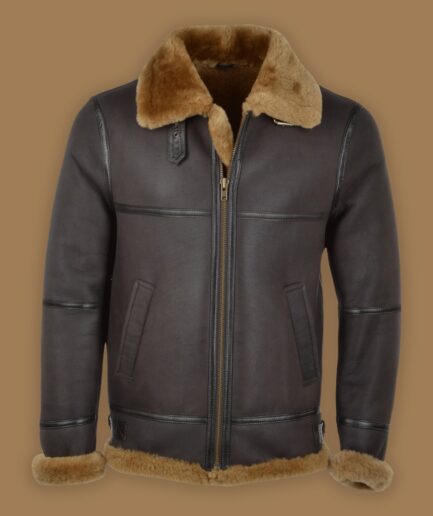 Men Black Raf Pilot Jacket