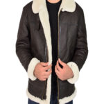 Men Jet Black B3 Bomber Leather Jacket