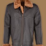 Traditional Raf Shearling Jacket For Men