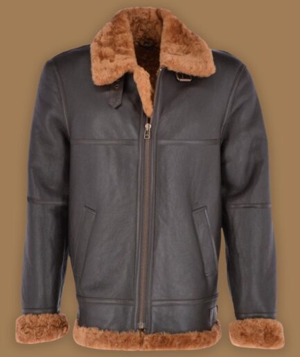 Traditional Raf Shearling Jacket For Men