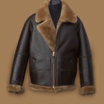 Men Brown Raf Shearling Jacket