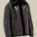 Black B3 Shearling Jacket For Men