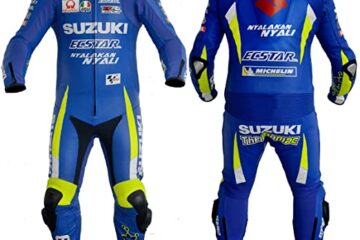 Suzuki Ecstar Motorbike Racing Leather Suit Motorcycle Sports Racing Suit