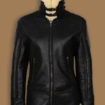 WOMEN’S BLACK SHEARLING B3 JACKET