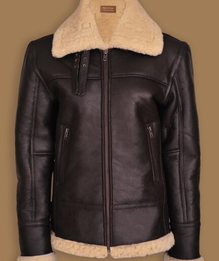 Women B3 Bomber Shearling Aviator Jacket