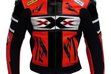 Yamaha R1 Xxx Red Black Genuine Cowhide Racing Motorcycle Leather Jacket